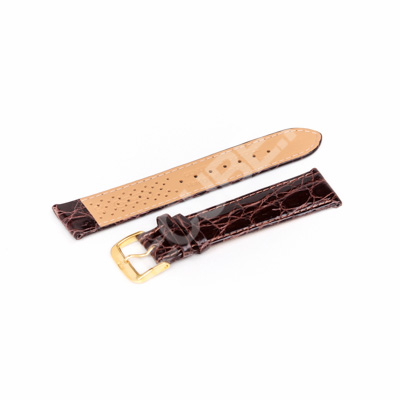 Ремешок для мужских часов из кожи крокодила Fuscus Croco Stitch 1610-2820/G