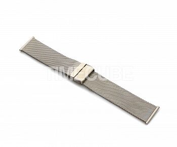 Серебристый металлический браслет для часов