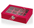 Шкатулка для колец и запонок A213-Red