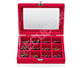 Шкатулка для колец и запонок A213-Red